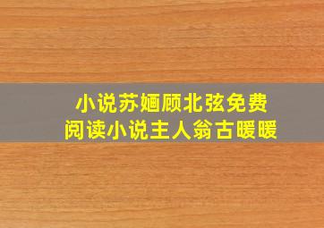 小说苏婳顾北弦免费阅读小说主人翁古暖暖