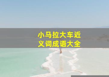 小马拉大车近义词成语大全