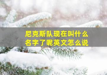 尼克斯队现在叫什么名字了呢英文怎么说