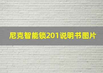 尼克智能锁201说明书图片