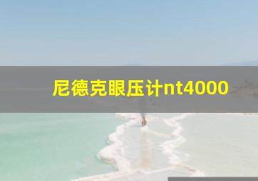 尼德克眼压计nt4000