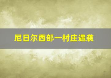 尼日尔西部一村庄遇袭