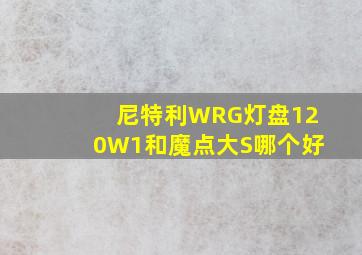 尼特利WRG灯盘120W1和魔点大S哪个好