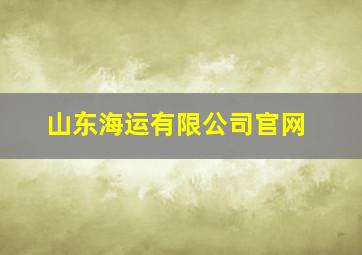 山东海运有限公司官网