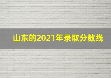 山东的2021年录取分数线