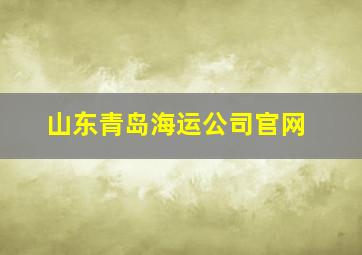 山东青岛海运公司官网