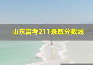 山东高考211录取分数线