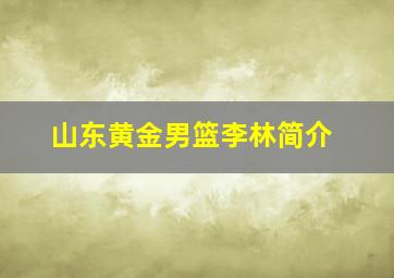 山东黄金男篮李林简介