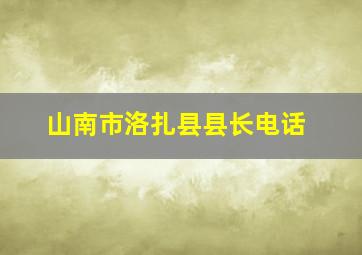 山南市洛扎县县长电话