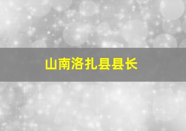 山南洛扎县县长