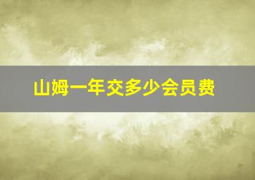 山姆一年交多少会员费