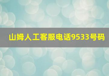 山姆人工客服电话9533号码