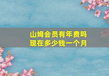 山姆会员有年费吗现在多少钱一个月