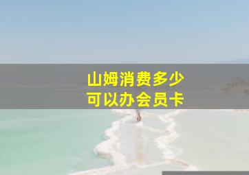 山姆消费多少可以办会员卡