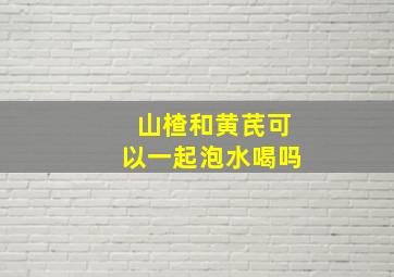 山楂和黄芪可以一起泡水喝吗