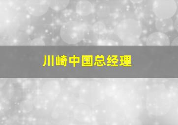 川崎中国总经理