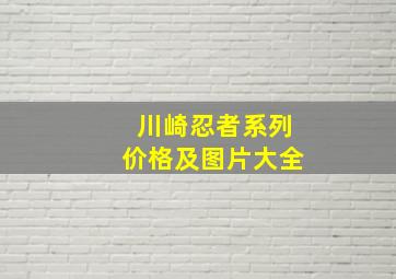 川崎忍者系列价格及图片大全