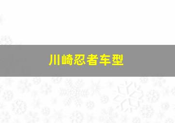 川崎忍者车型