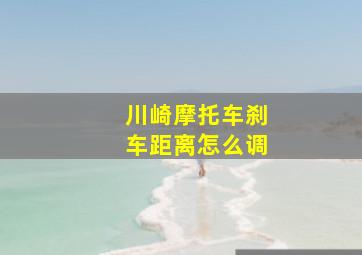 川崎摩托车刹车距离怎么调