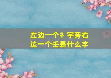 左边一个礻字旁右边一个壬是什么字