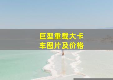 巨型重载大卡车图片及价格