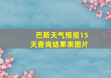 巴斯天气预报15天查询结果表图片