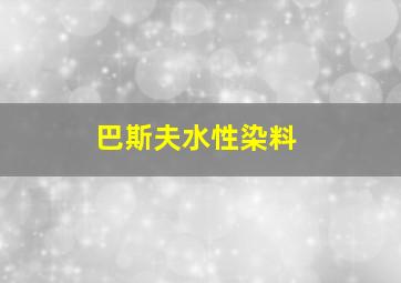 巴斯夫水性染料