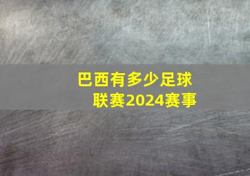 巴西有多少足球联赛2024赛事