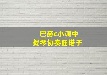 巴赫c小调中提琴协奏曲谱子