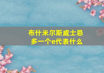 布什米尔斯威士忌多一个e代表什么