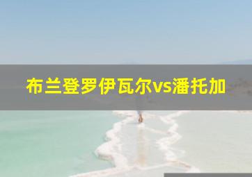 布兰登罗伊瓦尔vs潘托加