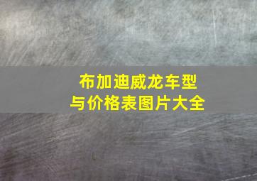 布加迪威龙车型与价格表图片大全