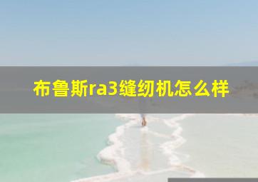 布鲁斯ra3缝纫机怎么样