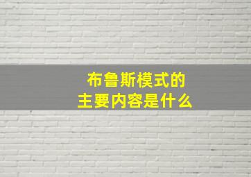 布鲁斯模式的主要内容是什么