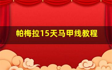 帕梅拉15天马甲线教程