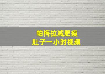 帕梅拉减肥瘦肚子一小时视频