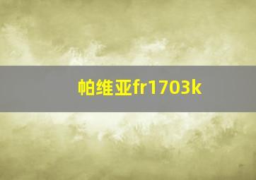 帕维亚fr1703k