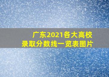 广东2021各大高校录取分数线一览表图片