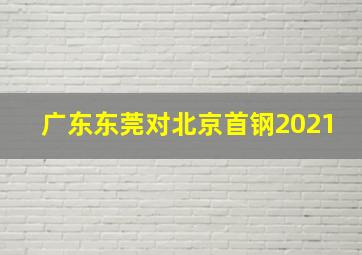 广东东莞对北京首钢2021