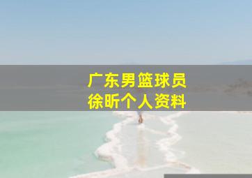 广东男篮球员徐昕个人资料