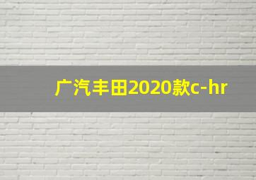 广汽丰田2020款c-hr