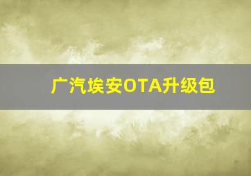 广汽埃安OTA升级包