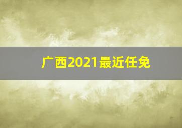 广西2021最近任免