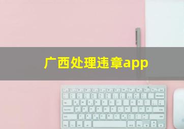 广西处理违章app