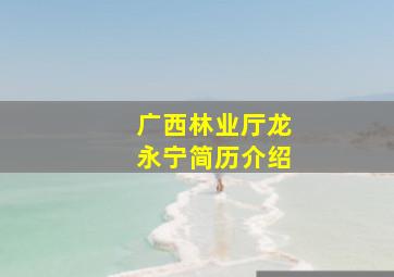 广西林业厅龙永宁简历介绍