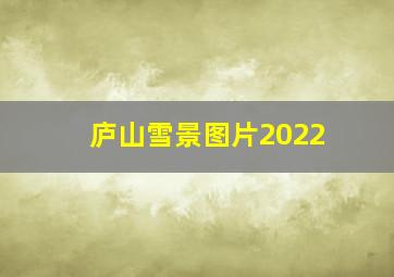 庐山雪景图片2022