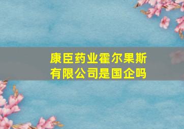 康臣药业霍尔果斯有限公司是国企吗