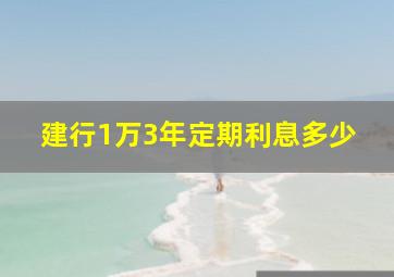 建行1万3年定期利息多少