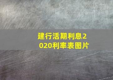 建行活期利息2020利率表图片