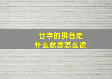 廿字的拼音是什么意思怎么读